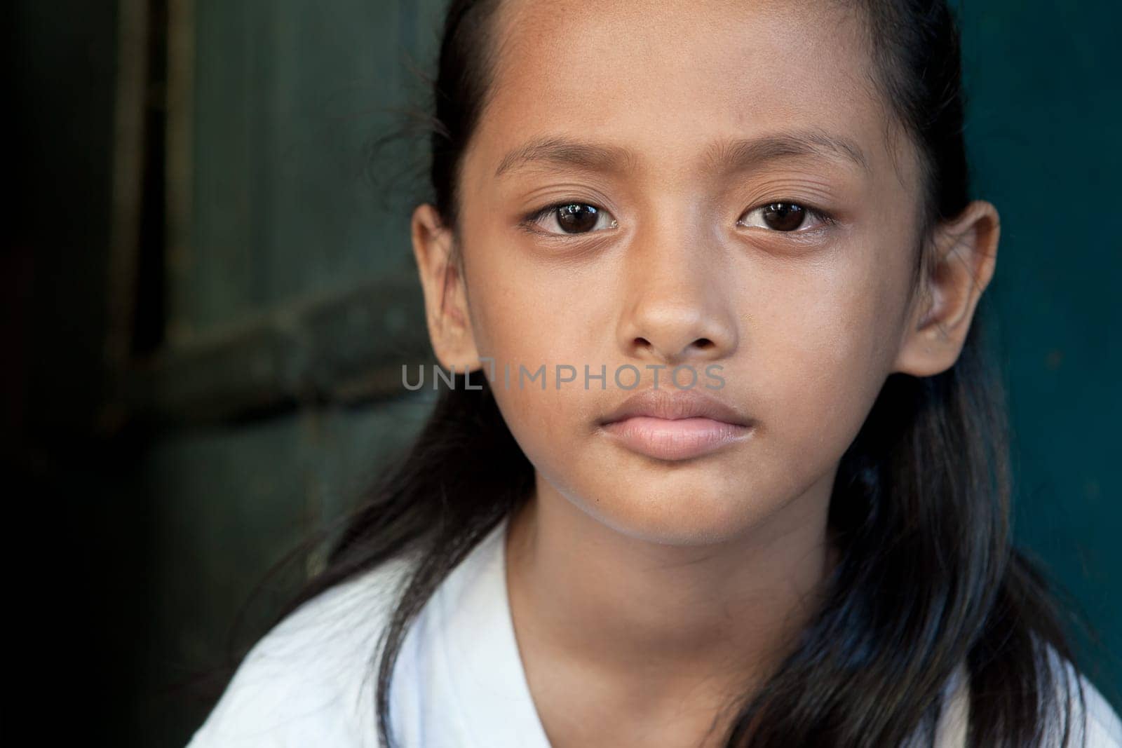 Portrait of a young Asian girl from the Philippines.