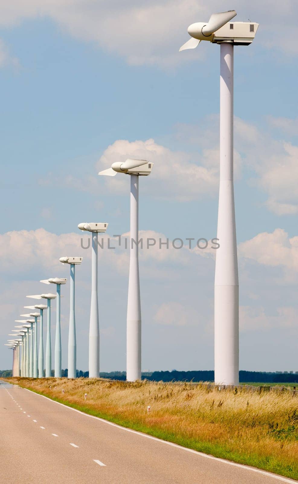 Windmill park Eemmeerdijk, near Spakenburg in the Netherlands