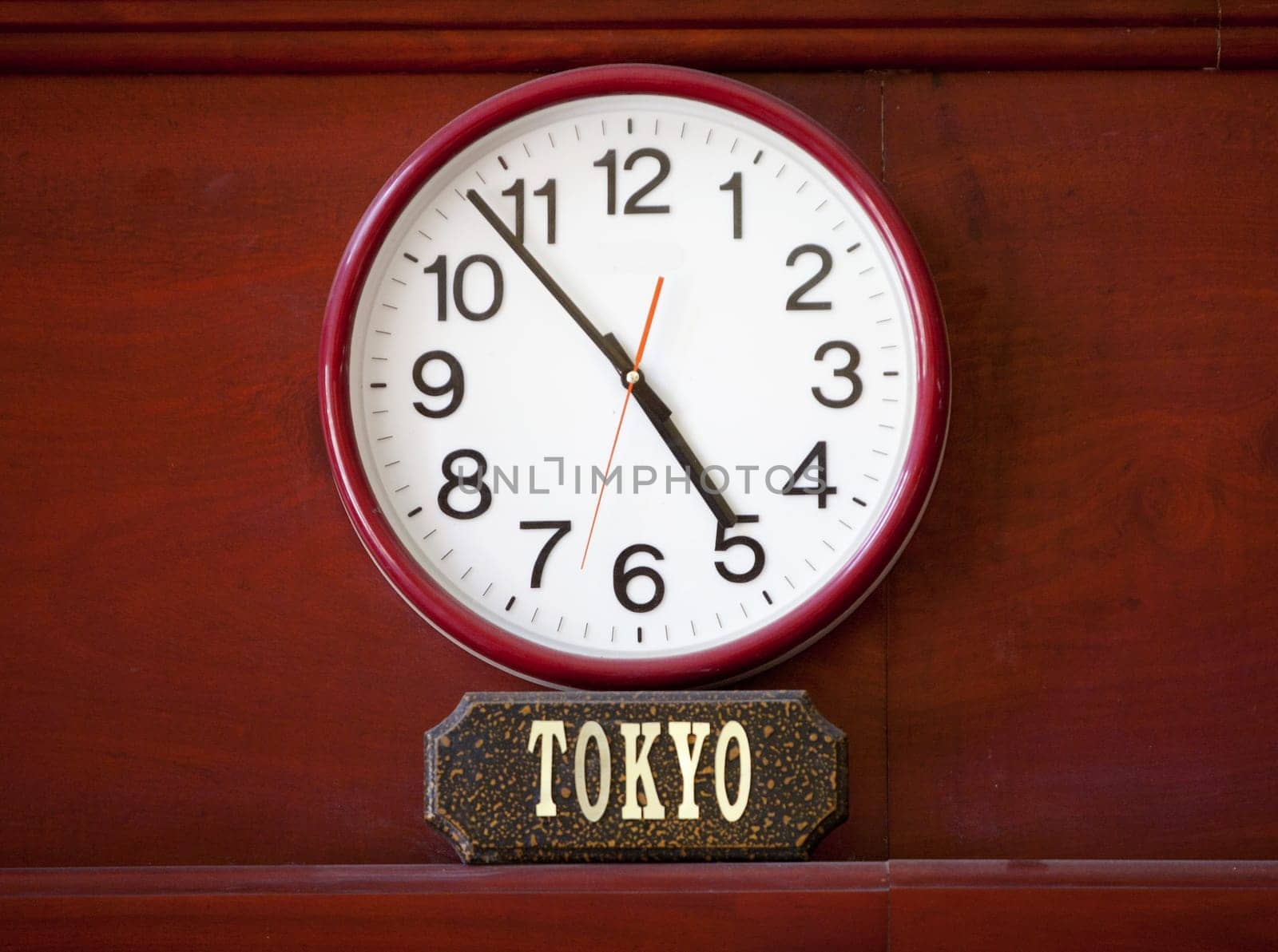Time clock with the time zone of Japan