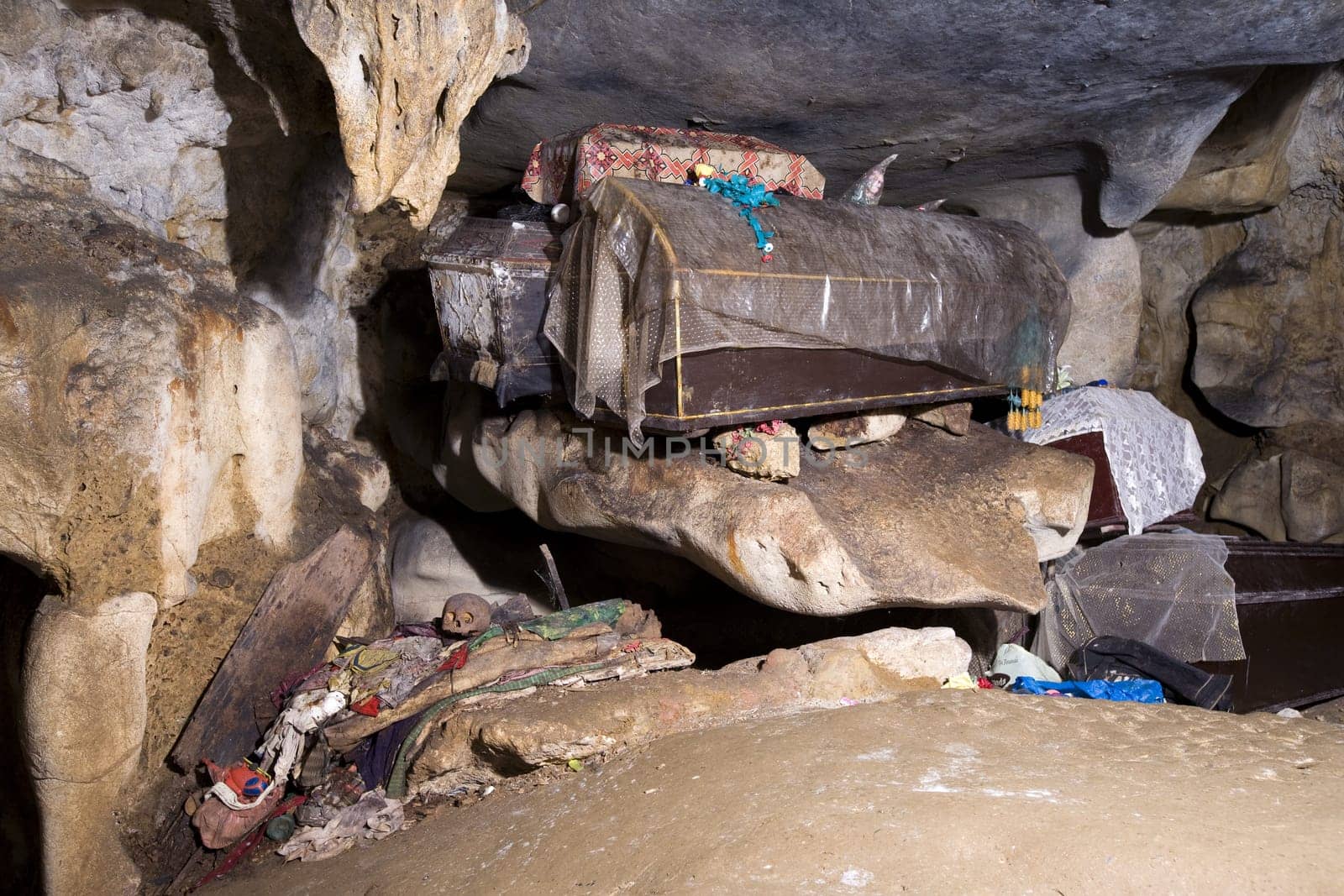 Cave with coffins in the Tana Toraja area in Sulawesi