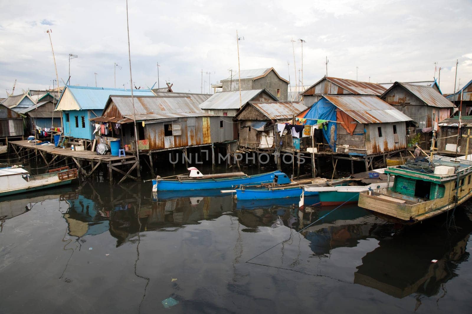 Slum area near Paotere harbor, the old port of Makassar