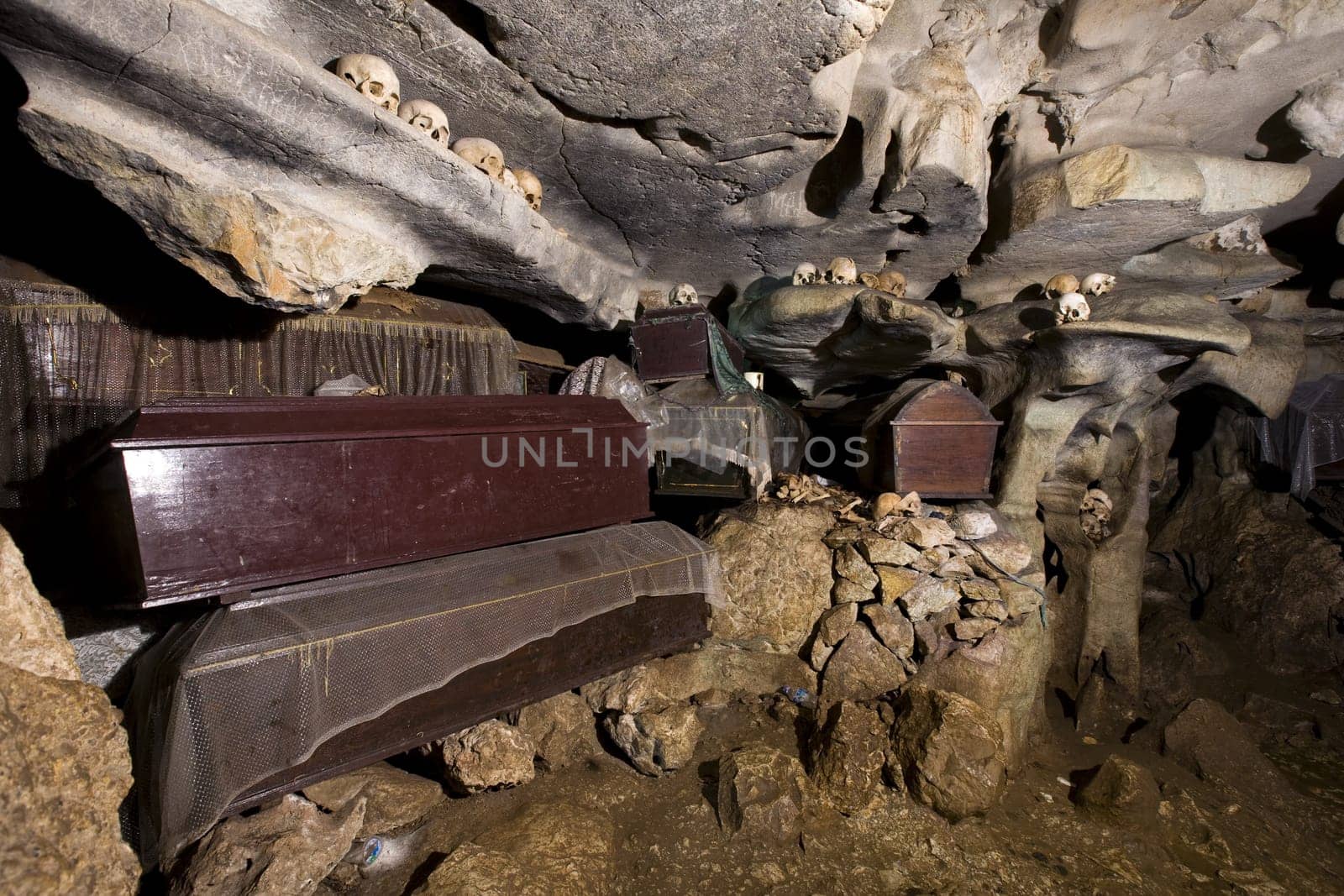 Cave with coffins in the Tana Toraja area in Sulawesi