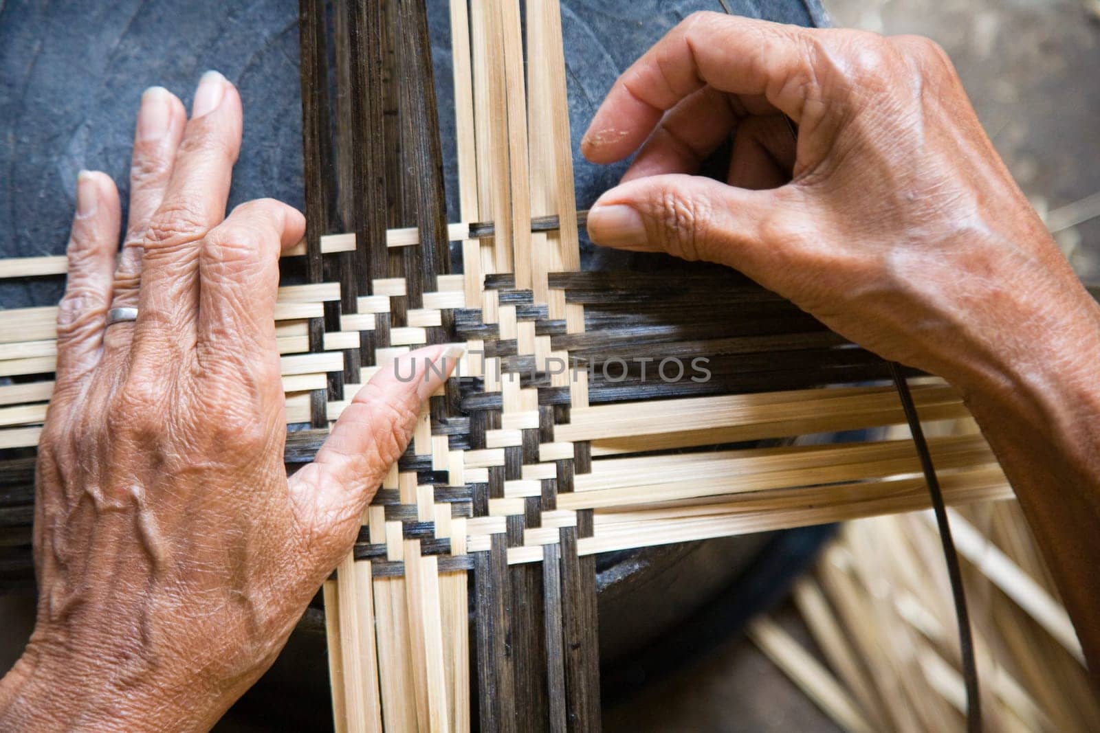 Bamboo weaving in a Lombok village