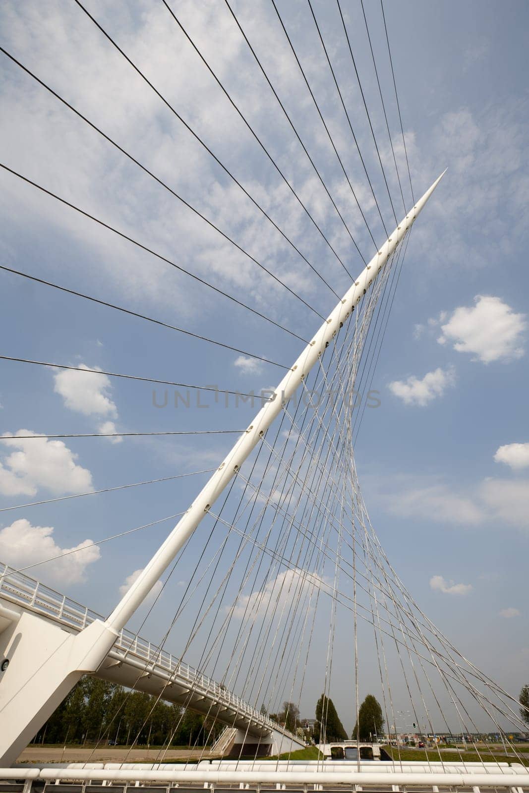 One of three Calatrava bridges in Hoofddorp, the Netherlands
