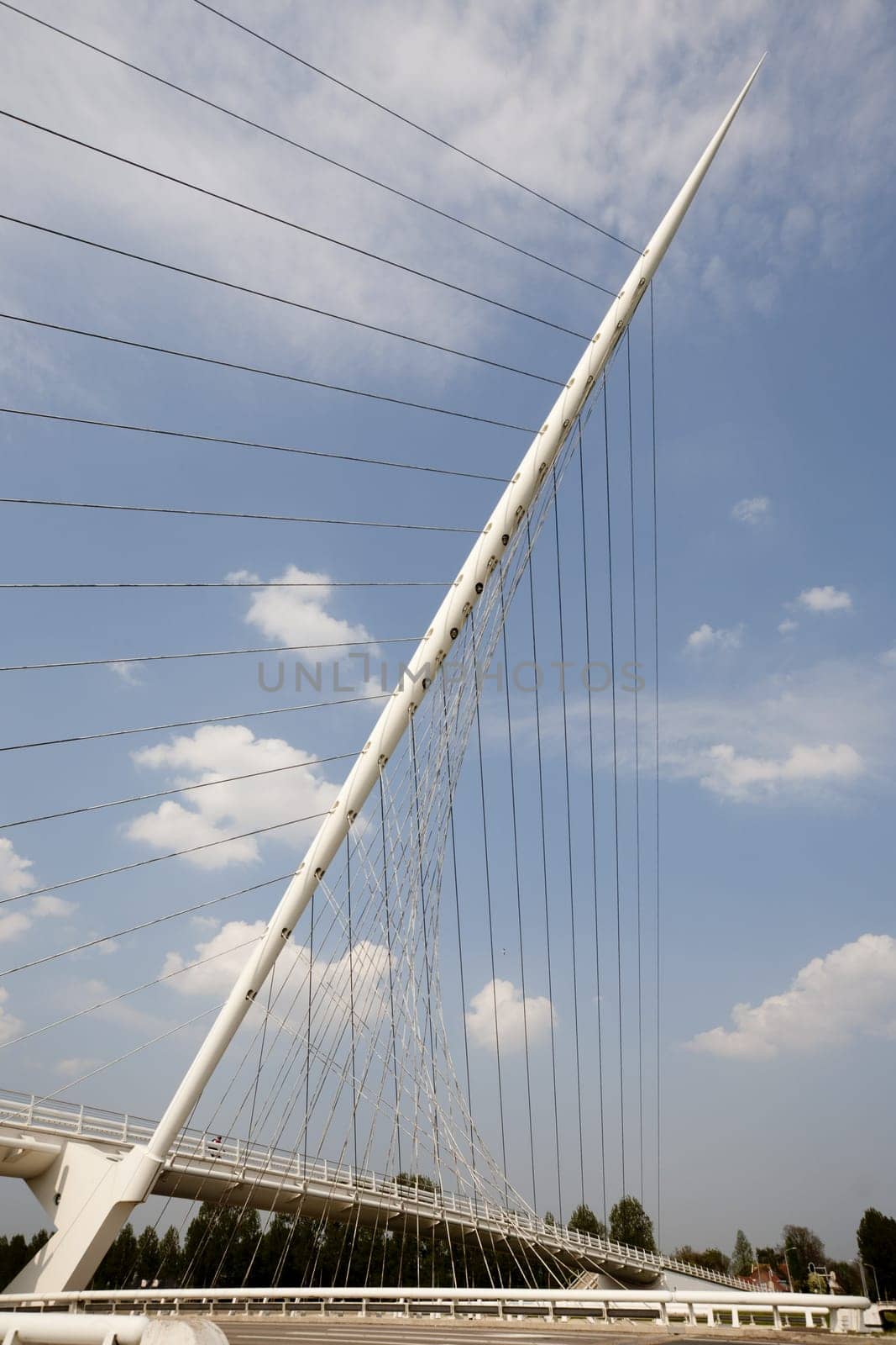 One of three Calatrava bridges in Hoofddorp, the Netherlands