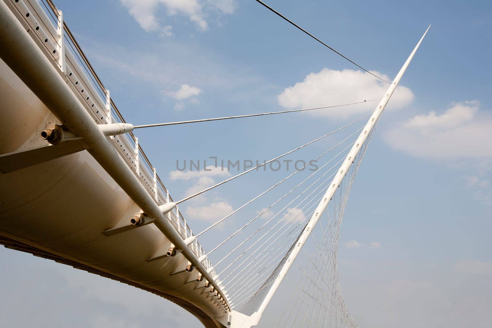 One of three Calatrava bridges in Hoofddorp, the Netherlands