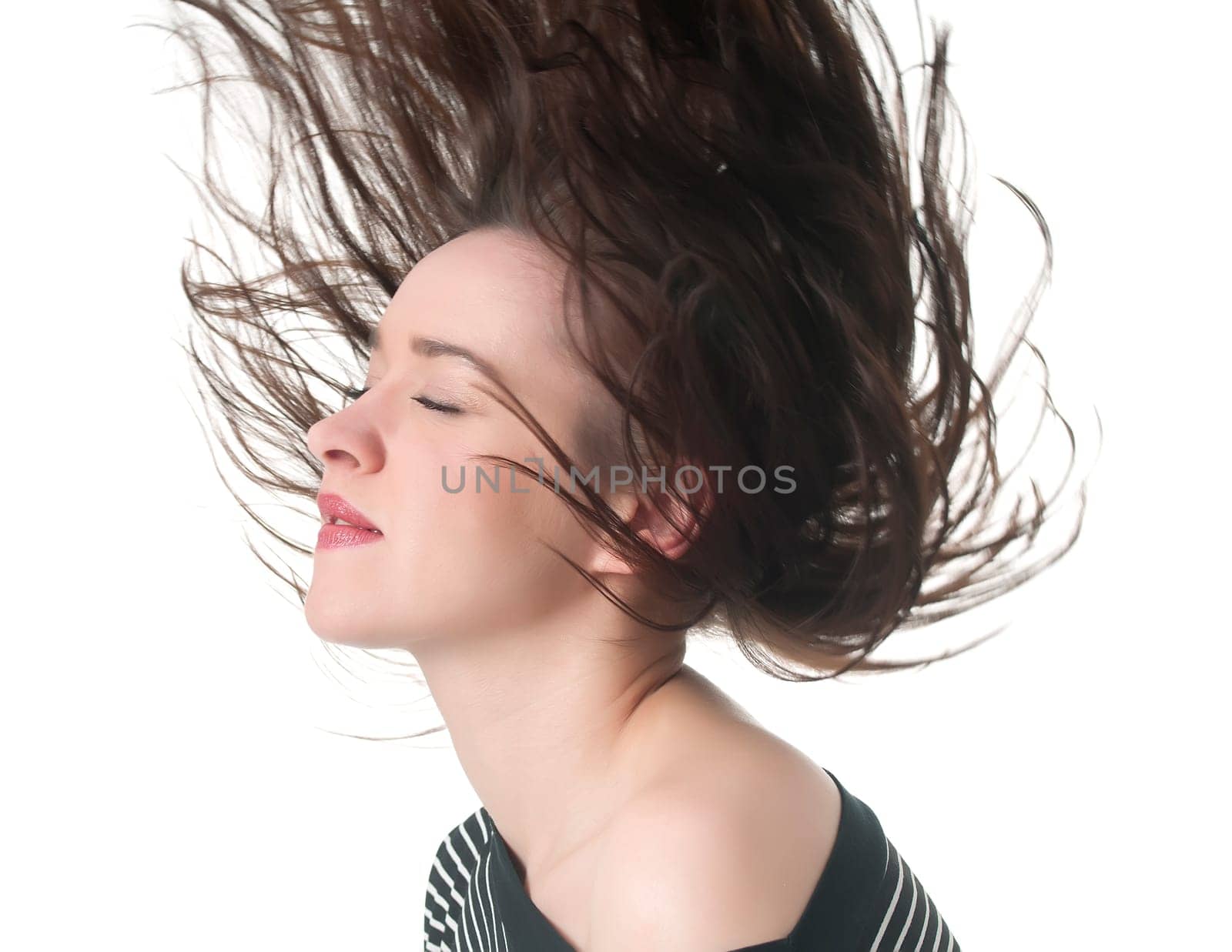 blowing hair