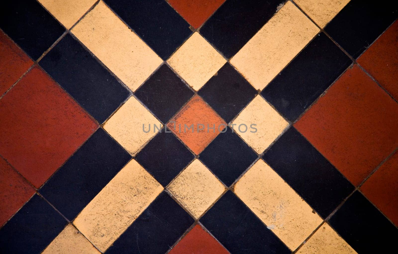 Antique tiles in the interior of the Jakarta Cathedral