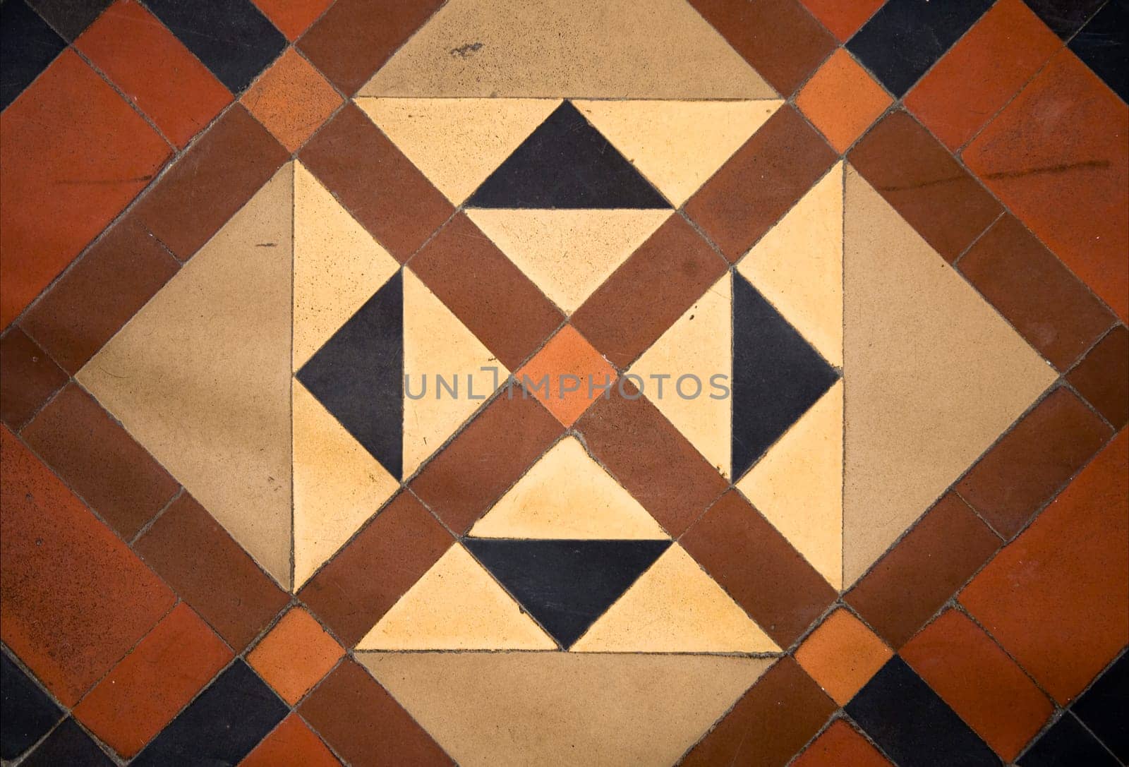 Antique tiles in the interior of the Jakarta Cathedral