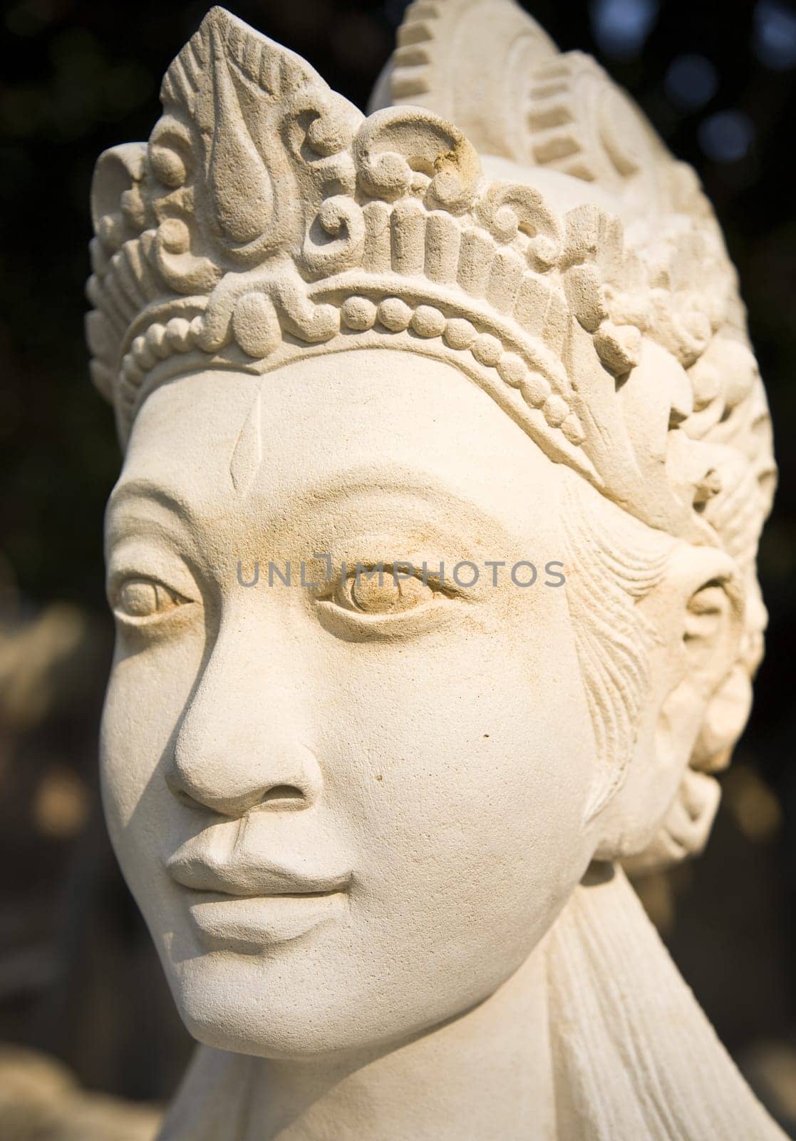Traditional Balinese stone carving sculpture