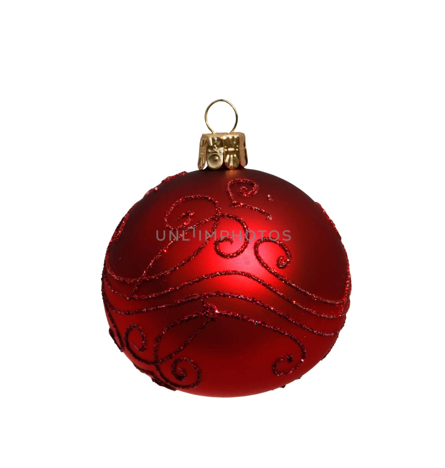 Christmas ball isolated on white with clipping path