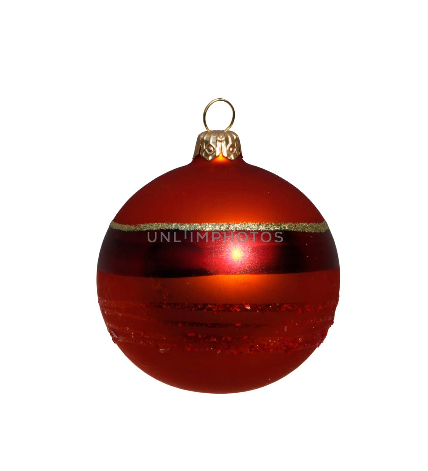 Christmas ball isolated on white with clipping path