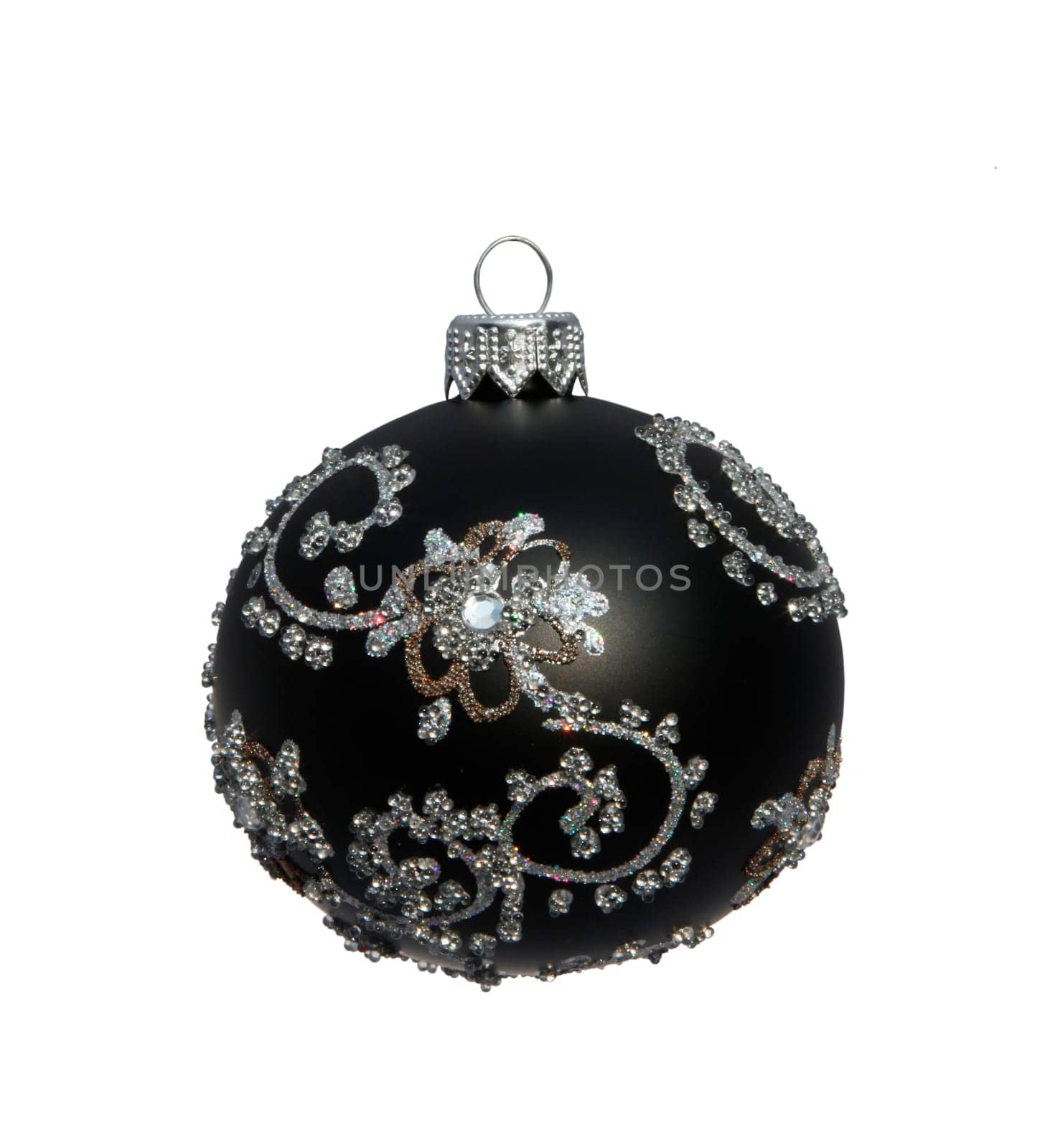 Christmas ball isolated on white with clipping path