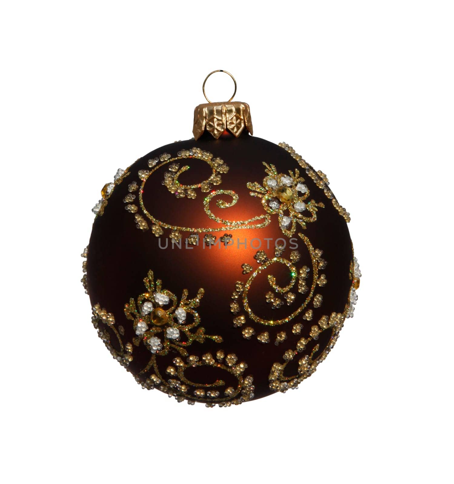 Christmas ball isolated on white with clipping path