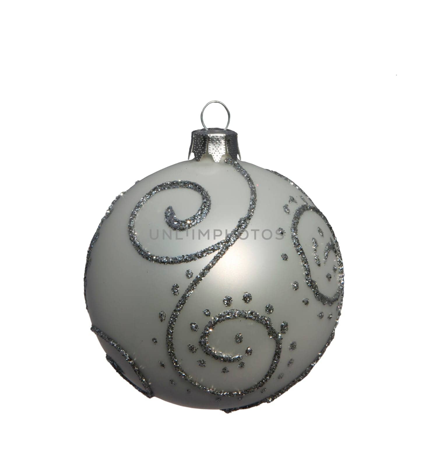 Christmas ball isolated on white with clipping path