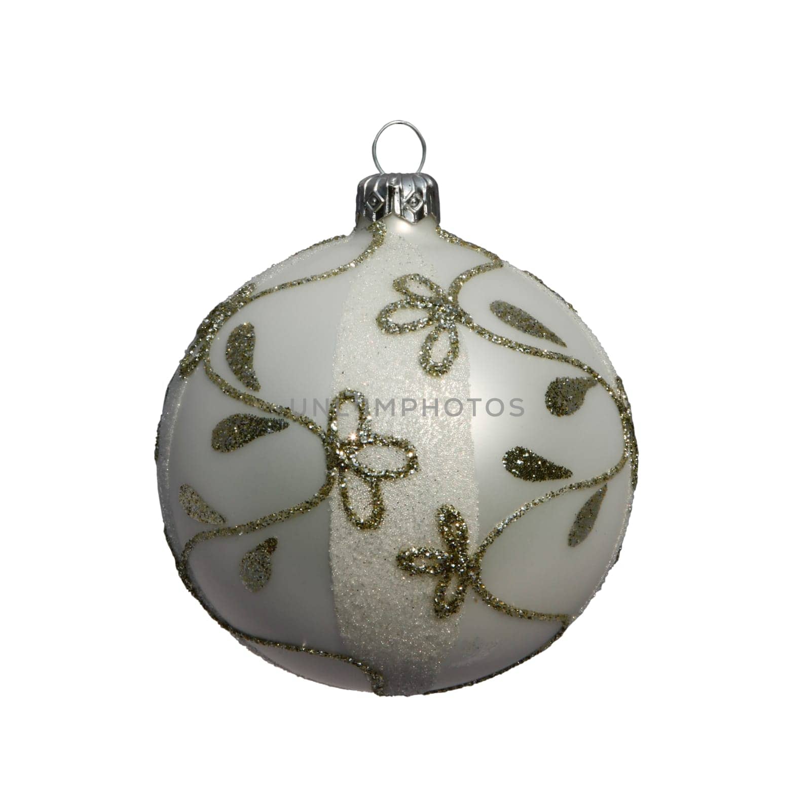 Christmas ball isolated on white with clipping path