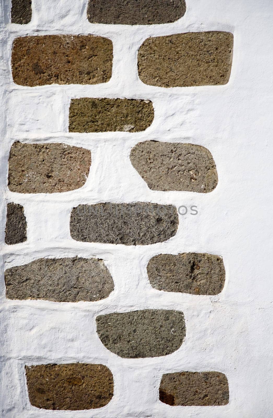 Close up image of a natural stone background in Canarian architecture