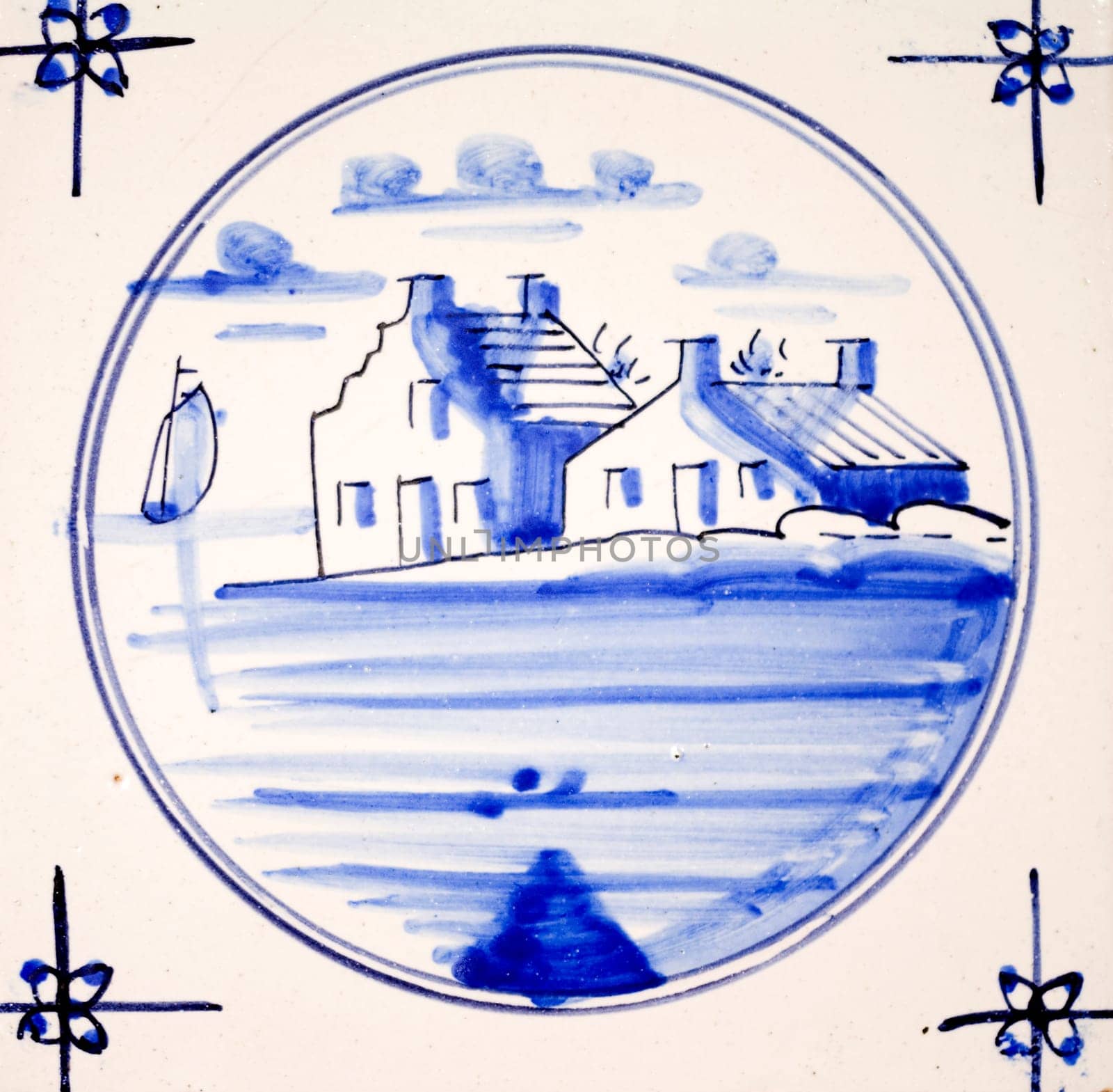 Traditional authentic Delft Blue hand made ornamental earthenware