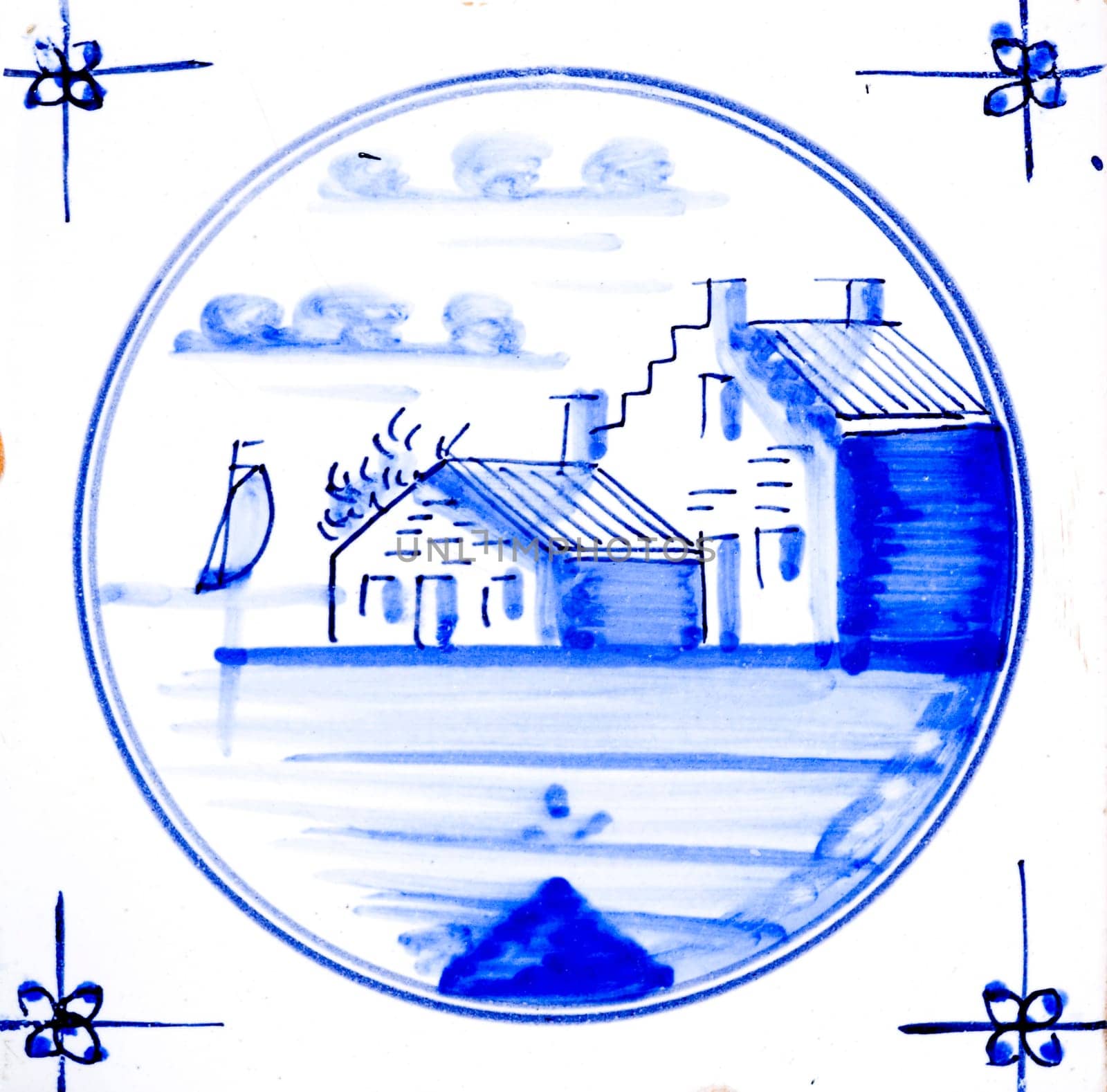 Traditional authentic Delft Blue hand made ornamental earthenware