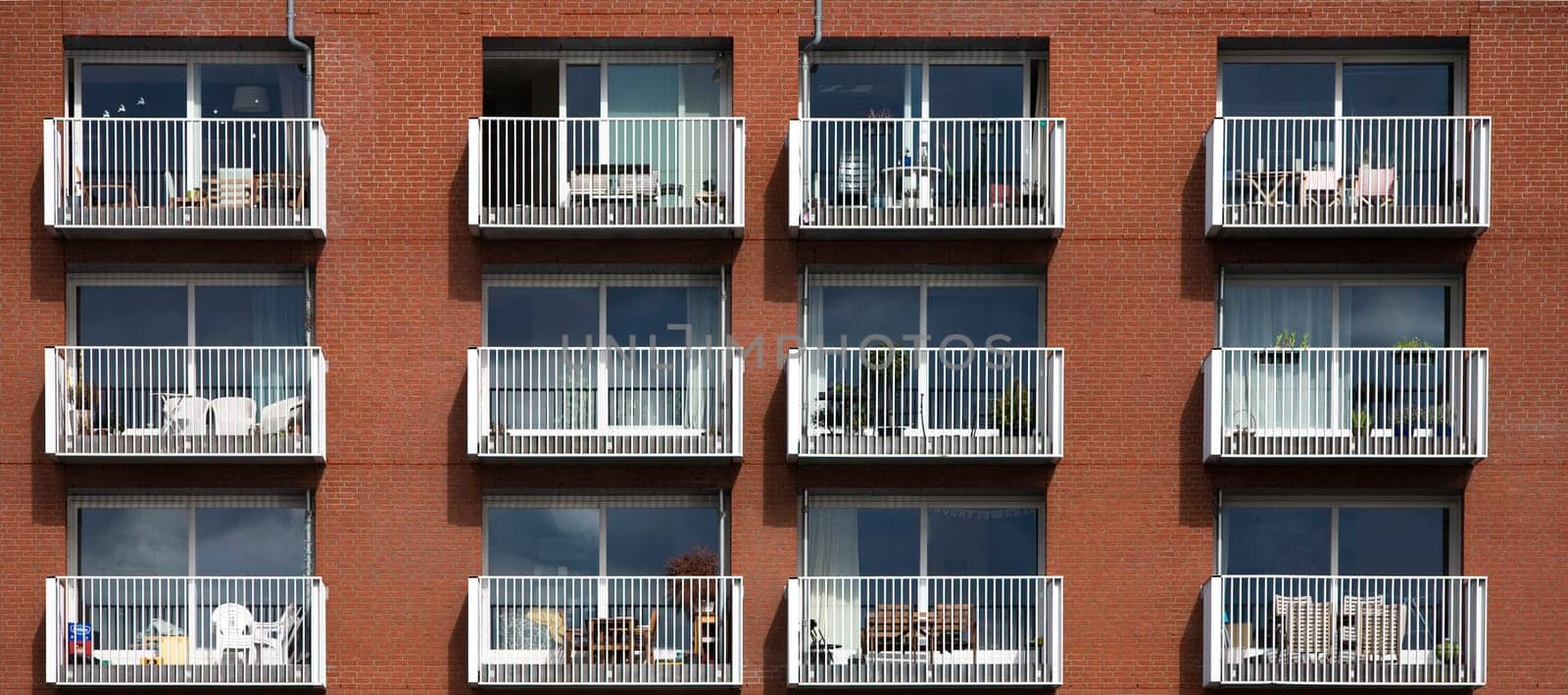 New modern apartments with balconies in Utrecht, the Netherlands