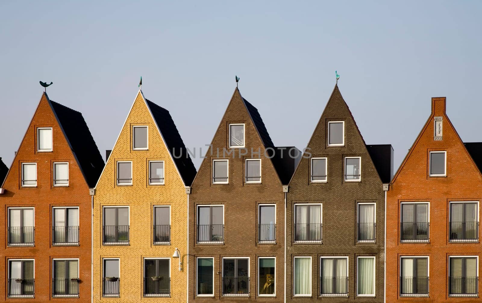 New houses in traditional style in Vathorst, Amersfoort, the Netherlands