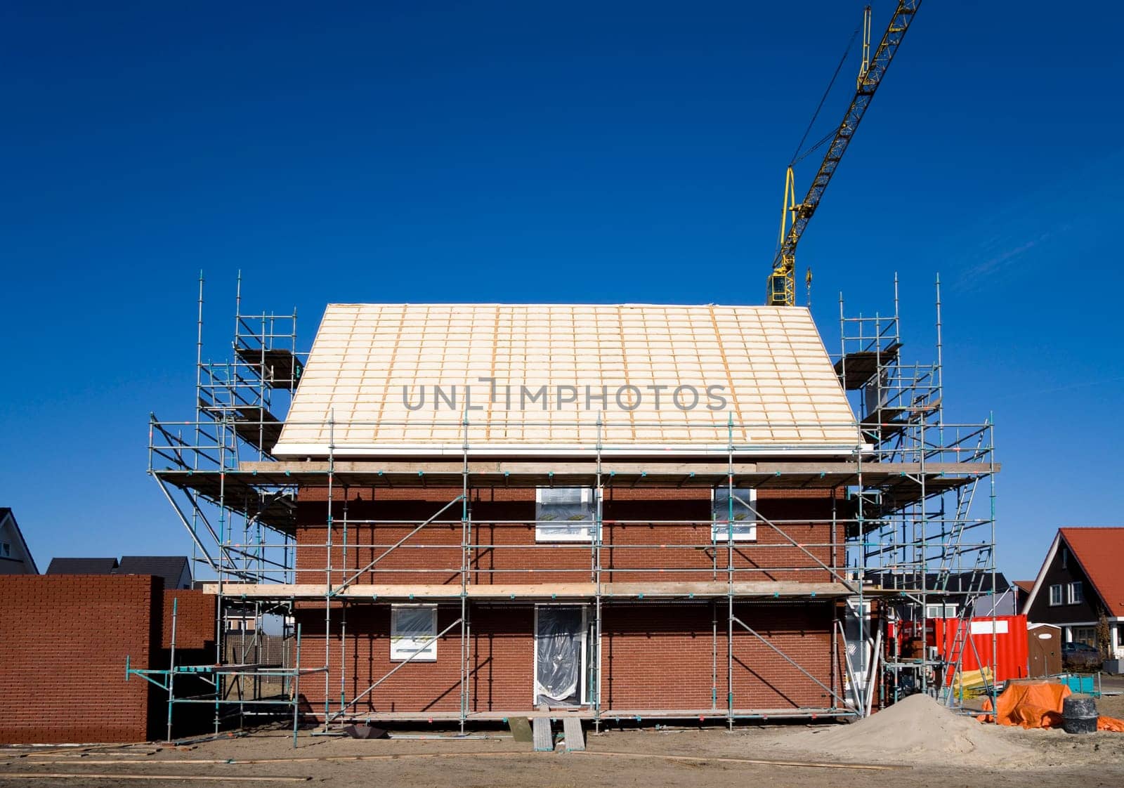 A construction site in Leidsche Rijn, Utrecht, the Netherlands