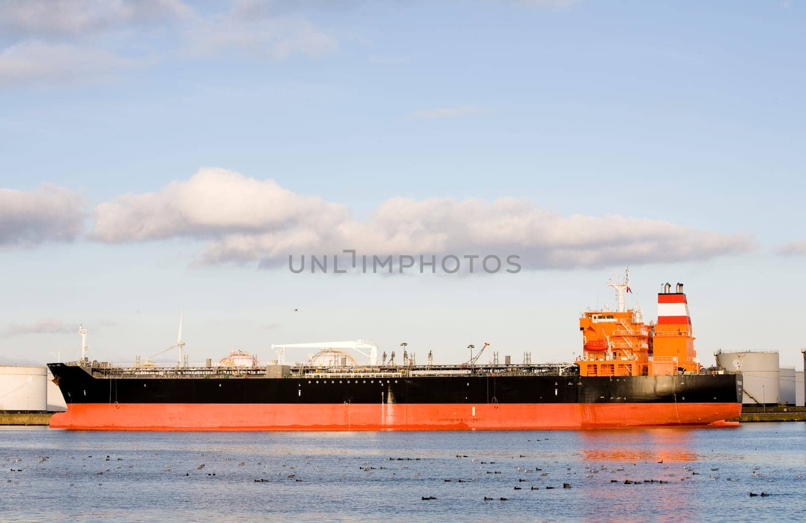 Tanker in the port of Amsterdam, the Netherlands