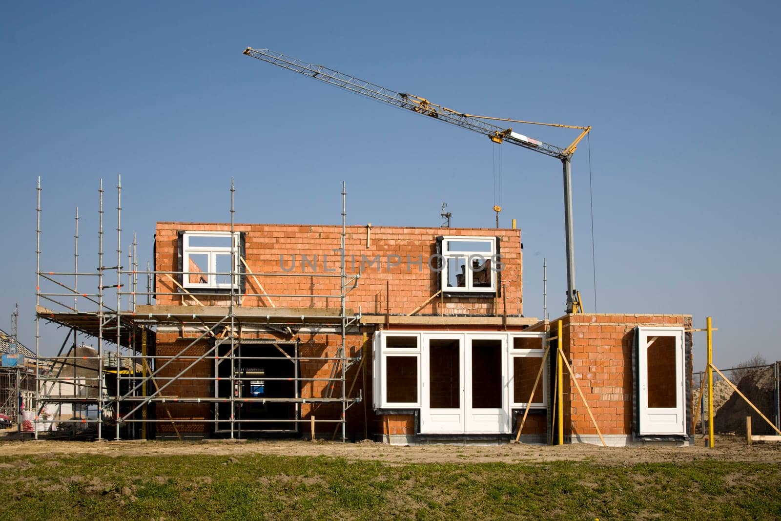 A construction site in Leusden, Utrecht, the Netherlands