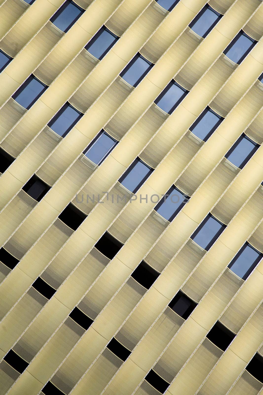Pattern of a steel grid of a modern office building