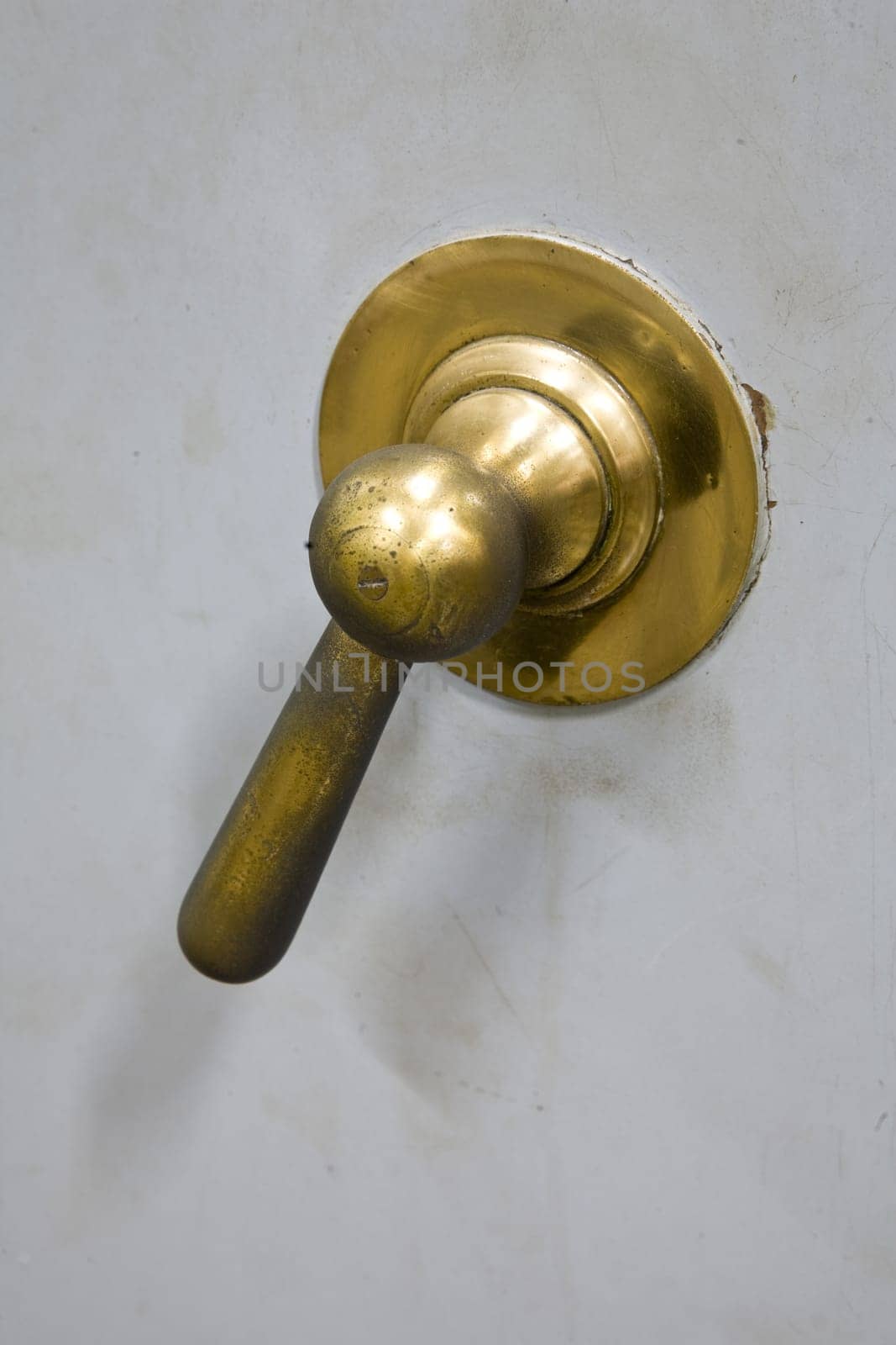 Antique vault handle of bank Mandiri in Jakarta, Indonesia
