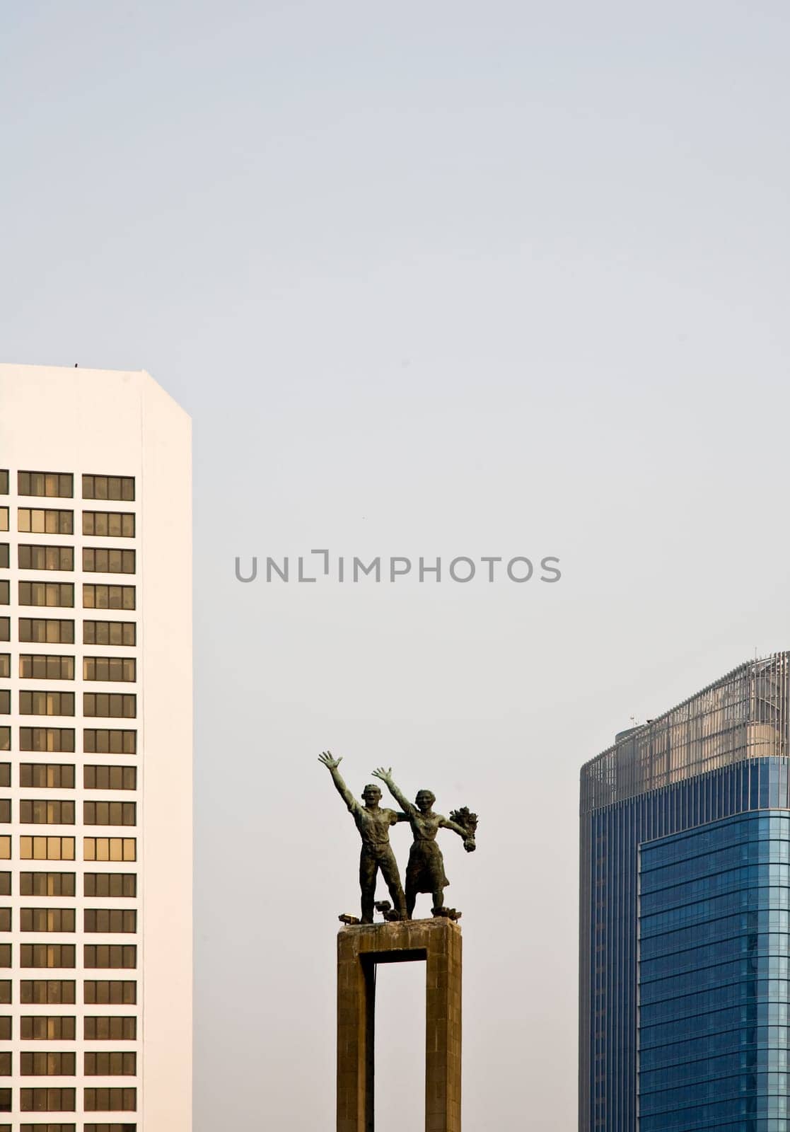 Welcome monument on Plaza Indonesia in Jakarta