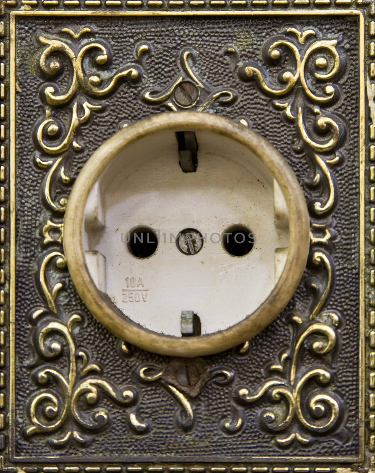 Traditional Indonesia wall sockets in bank Mandiri,Jakarta,Indonesia