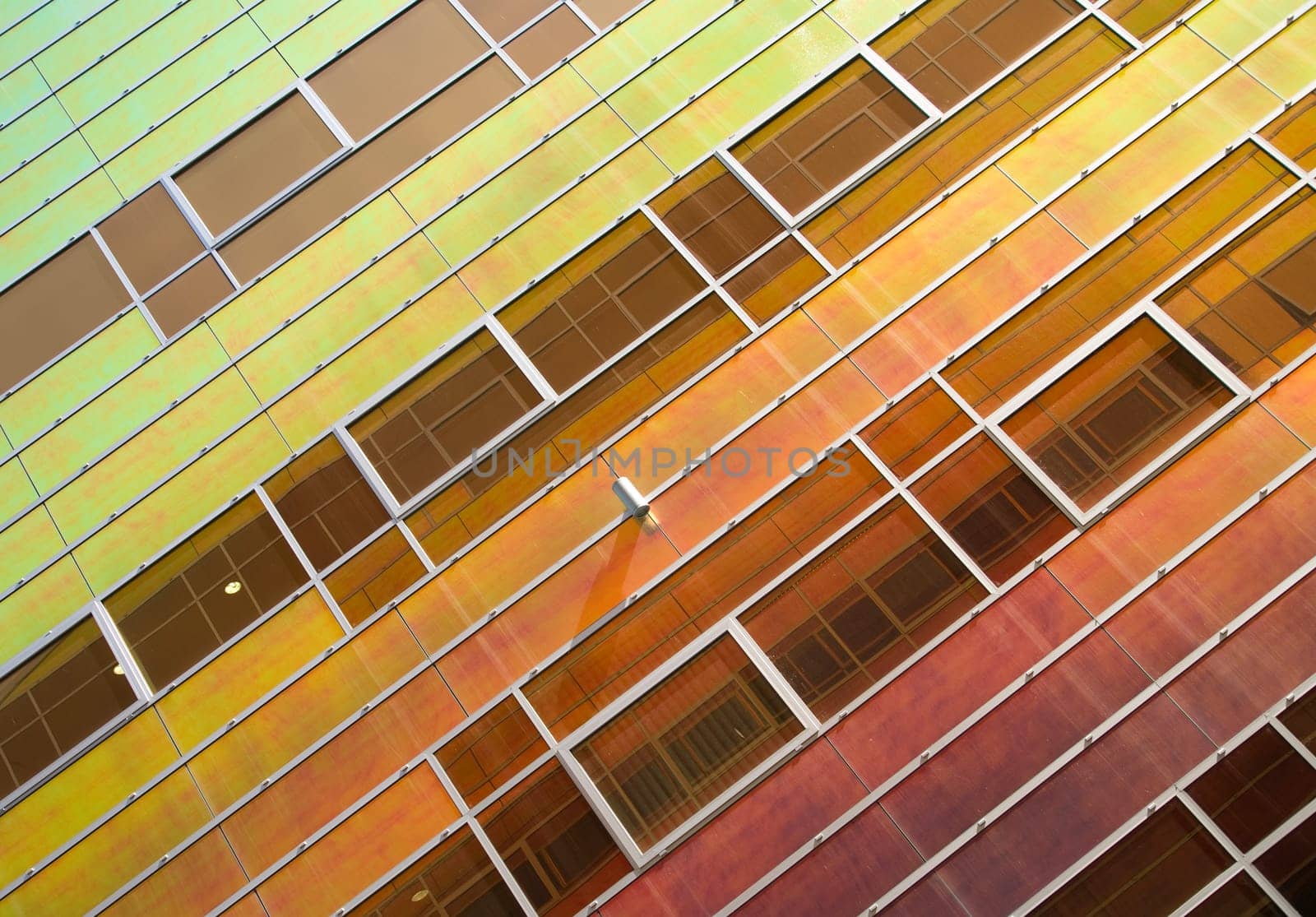 Glass wall of an office building, Almere, Holland