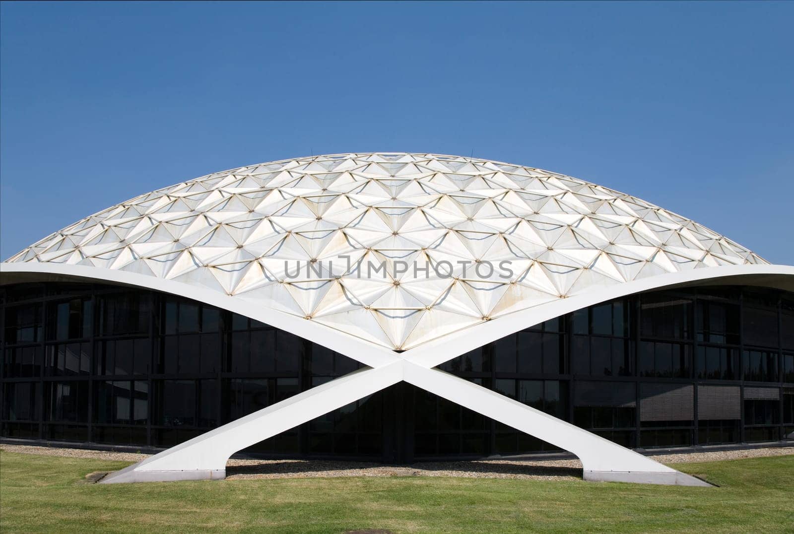 Modern designed dome building in the Netherlands