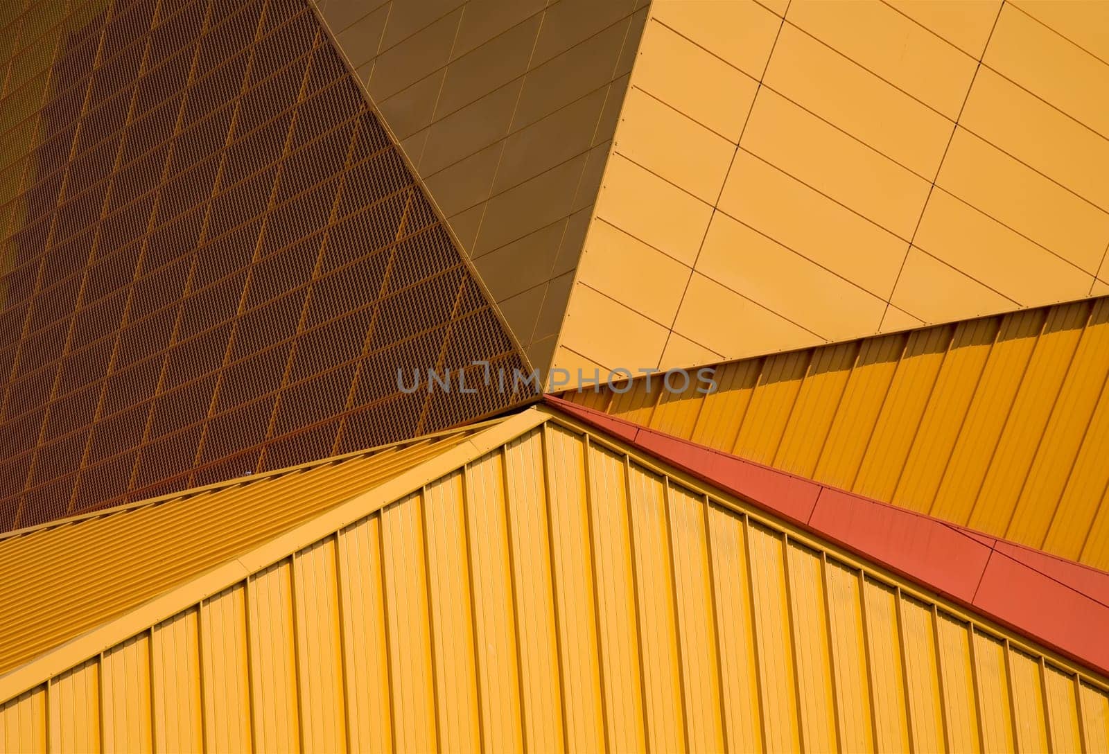 Architecture abstract of the Agora theater in Lelystad, the Netherlands
