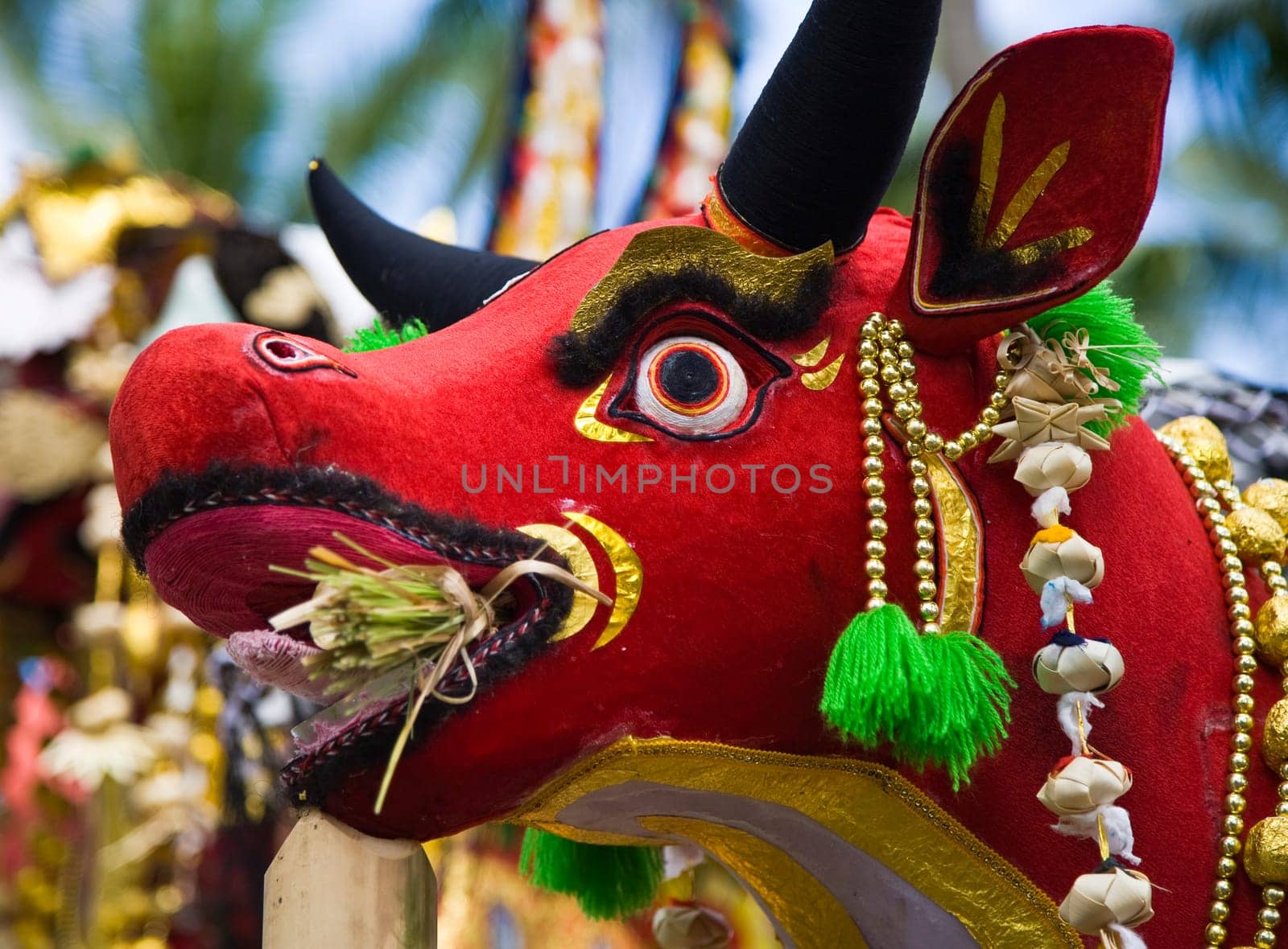 Balinese offering at a cremation ceremony