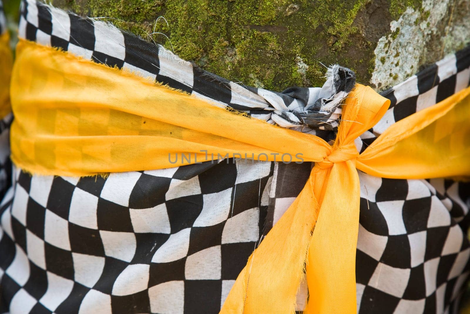 Traditional Balinese decoration during a temple ceremony