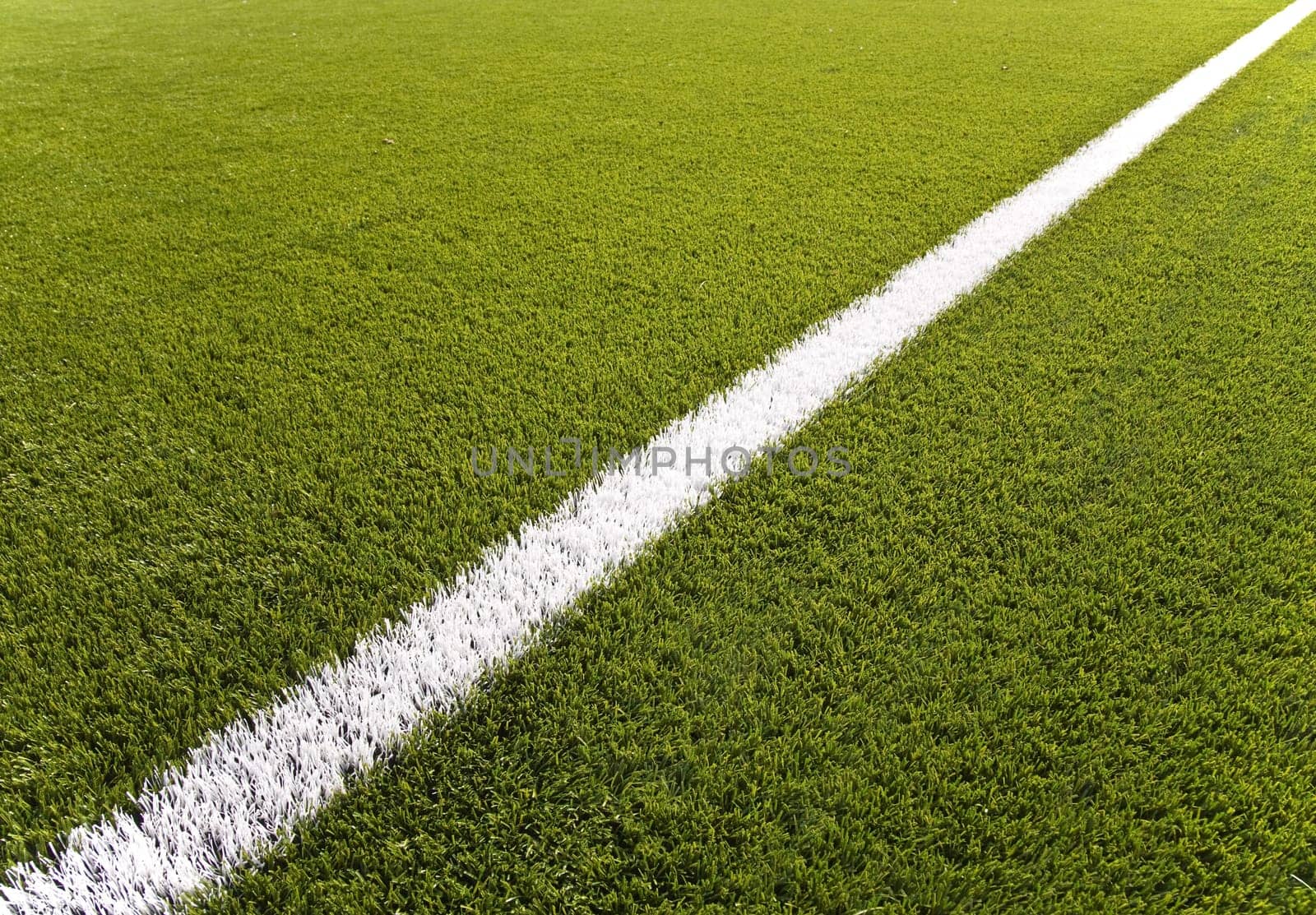Line of an artificial soccer field