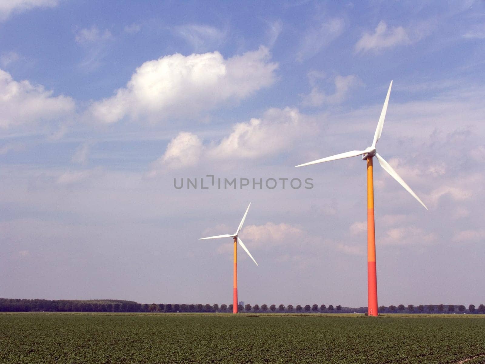 Modern windmills, Almere, Holland