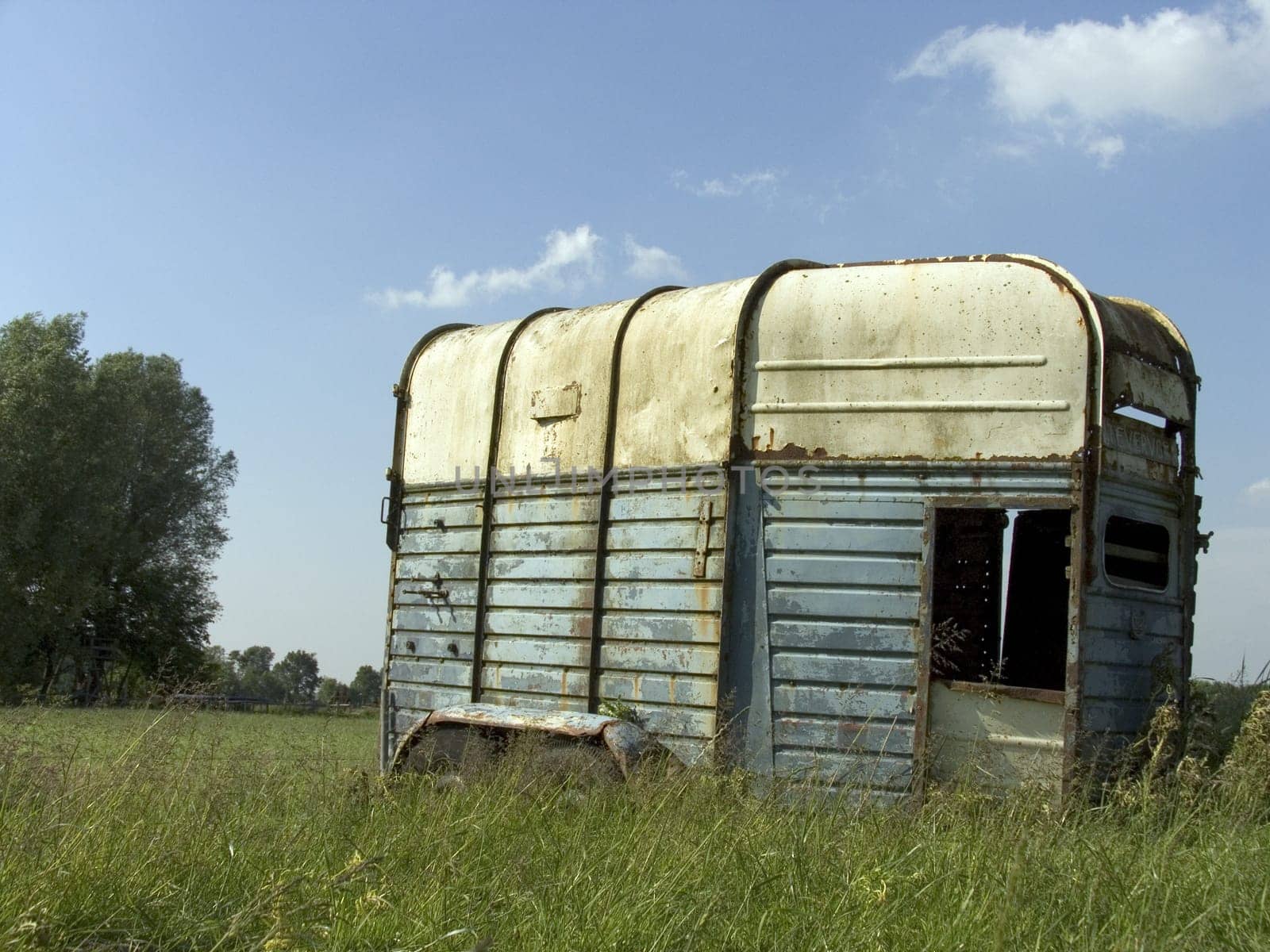 Old abandoned horse trailer