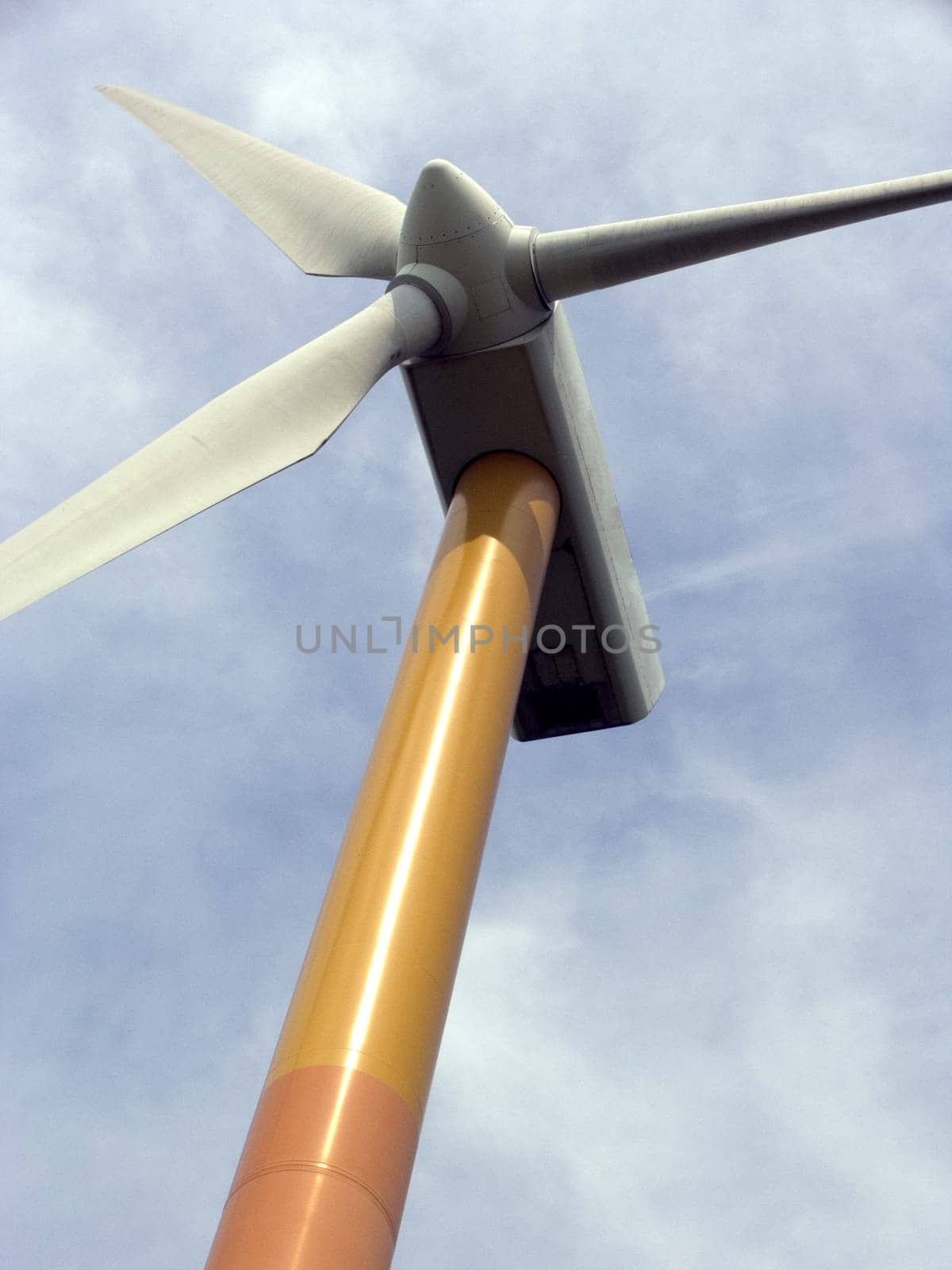 Close up of a modern windmill