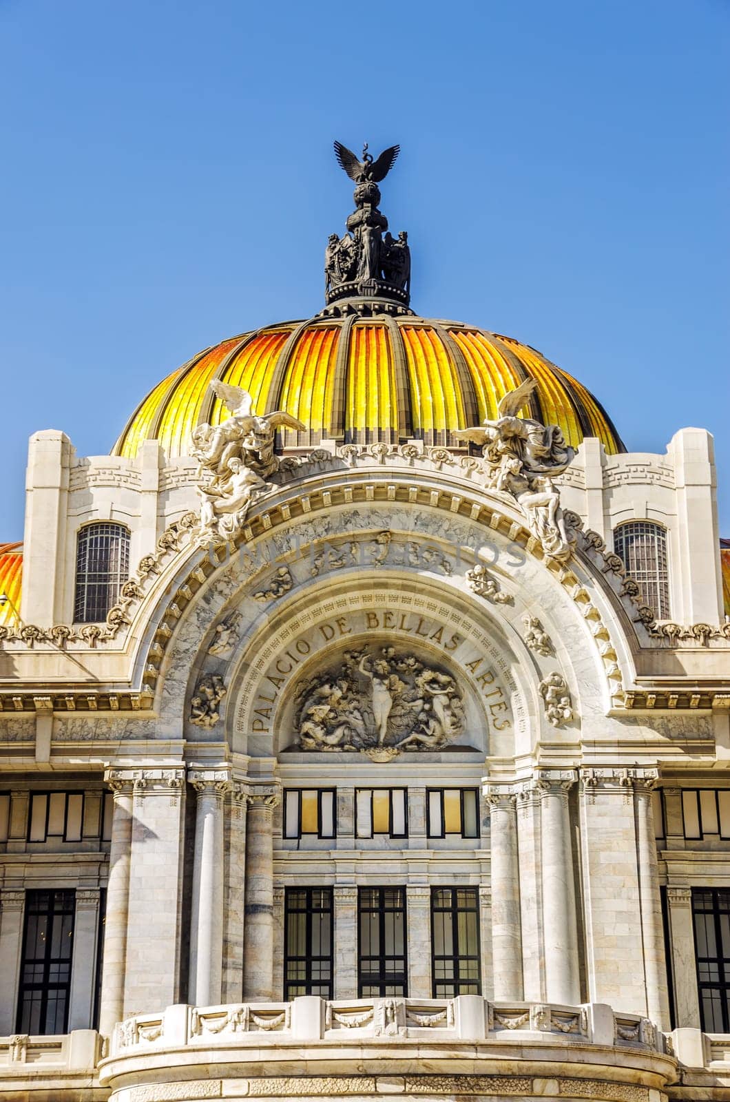 Facade of the Palacio de Bellas Artes in Mexico City