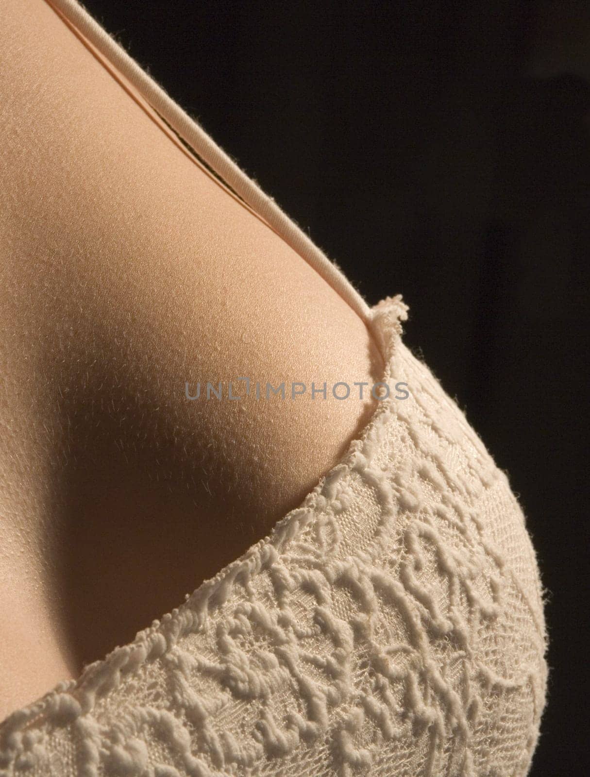 Close up of a decolletage