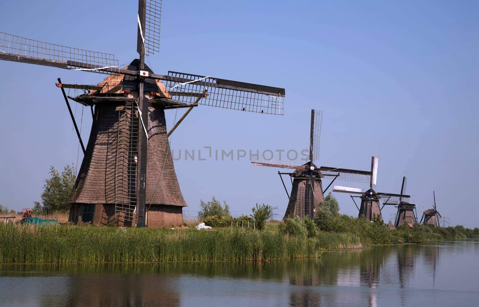 Dutch windmills in Kinderdijk, Holland