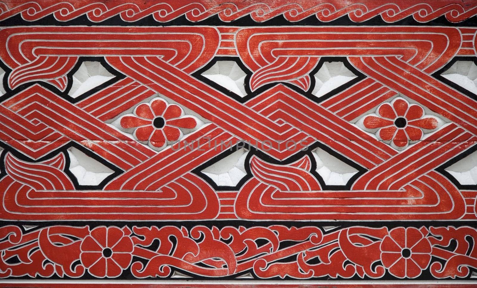 Red woodcarved, Indonesian wall