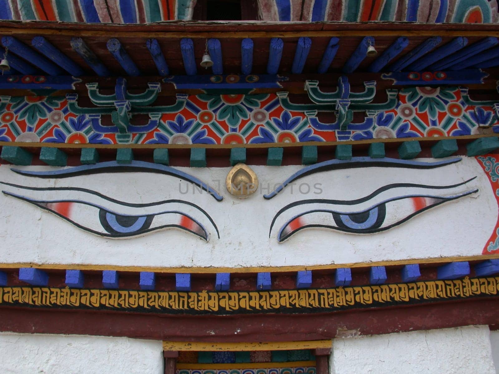 The watchful eyes of buddha gaze out across Tibet