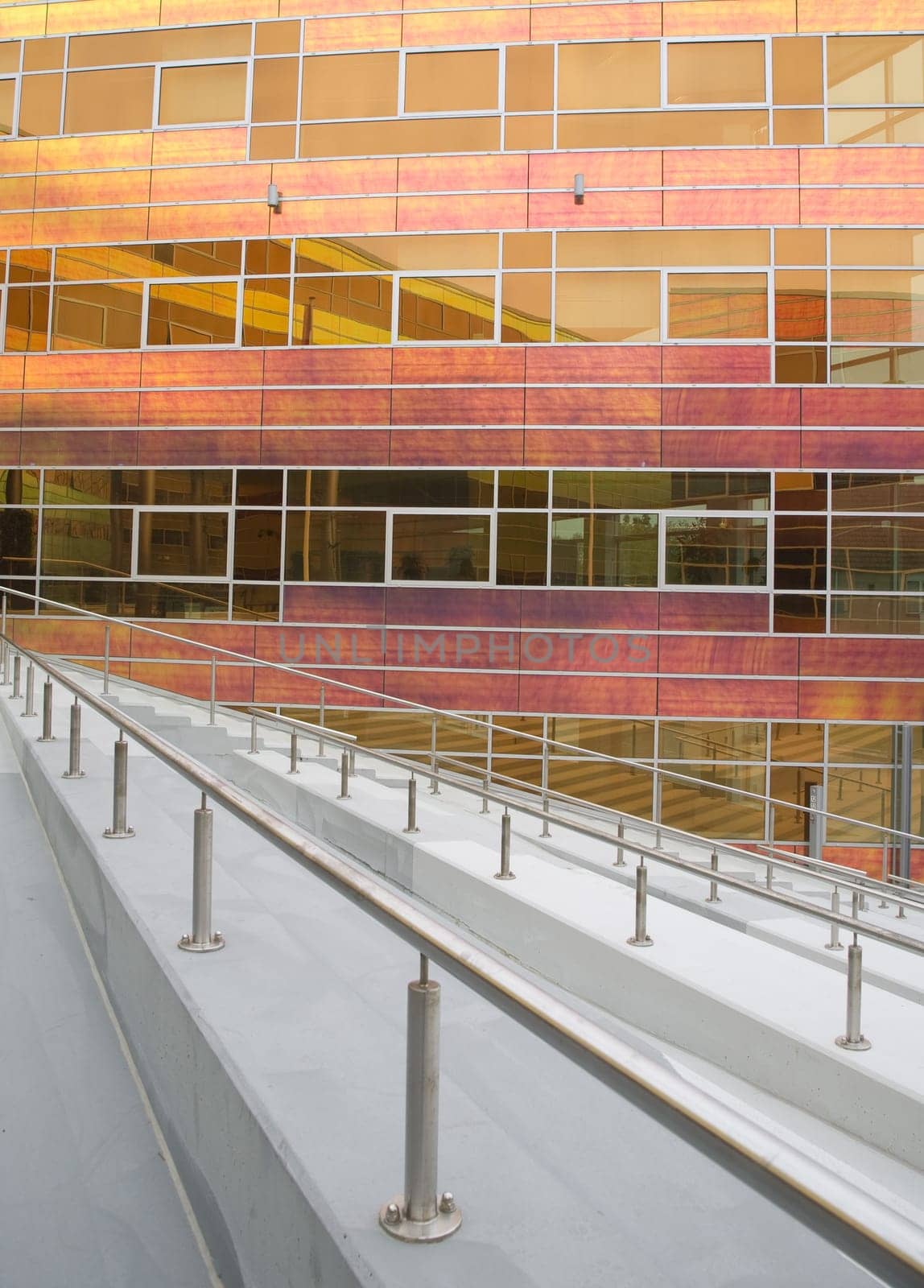 Glass wall of the office building La Defense, Almere, Holland