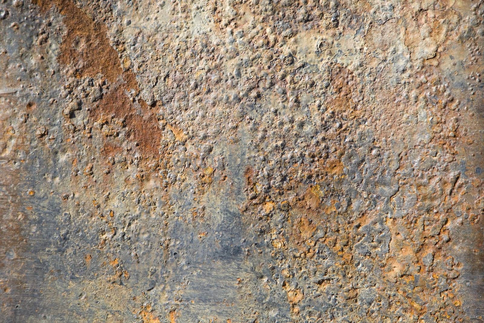 Rusted metal on the bow of a ship