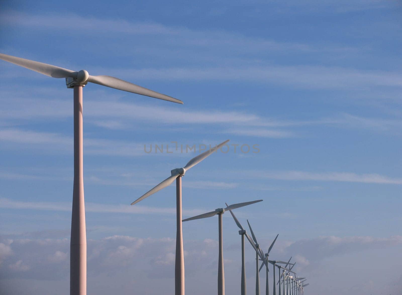 Windmills in a row