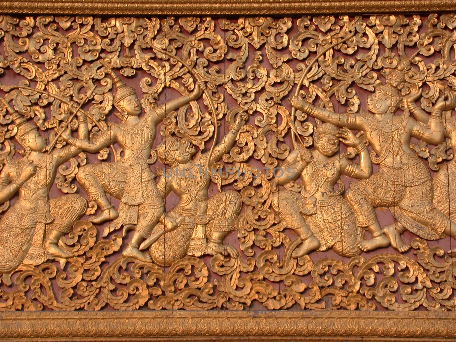 Detail of a Laos temple, Luang Prabang